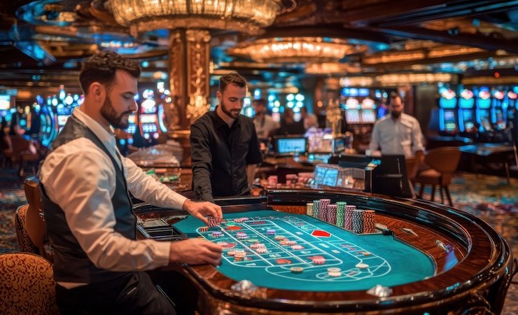 Live European Roulette table interface on instantoto login platform